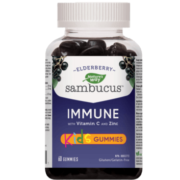 Nature's Way Sambucus Kids Immune Elderberry 60 Gummies Cough, Cold & Flu at Village Vitamin Store