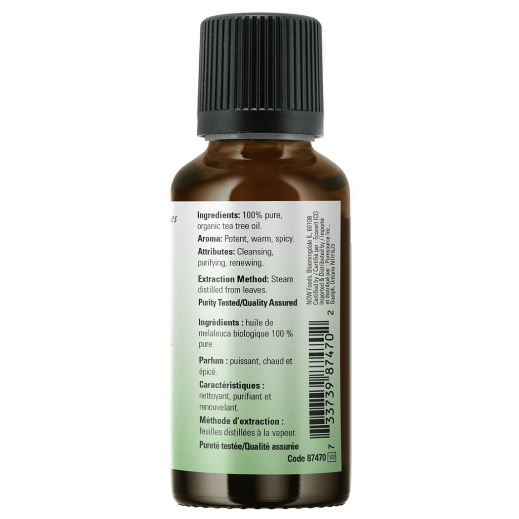 Aromatherapy Blends - Essential Oils NOW Organic Tea Tree Oil 30mL NOW