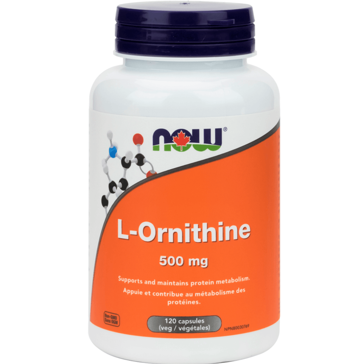 Now L-Ornithine 500 mg 120 Veggie Caps Supplements - Amino Acids at Village Vitamin Store