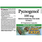 Natural Factors Pycnogenol 100mg 30 Veggie Caps Supplements at Village Vitamin Store