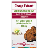 New Roots Chaga Extract 350mg 60 Veggie Caps Supplements - Immune Health at Village Vitamin Store