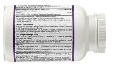 AOR L-Lysine 500 mg 150 Veggie Caps Supplements - Amino Acids at Village Vitamin Store