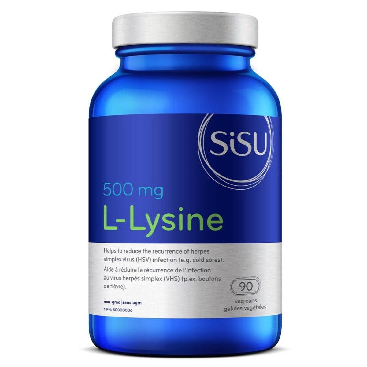 SISU L-Lysine 500MG 90 Caps Supplements - Amino Acids at Village Vitamin Store