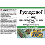 Supplements - Antioxidants Natural Factors Pycnogenol 25mg 60 Vegetarian Capsules Natural Factors