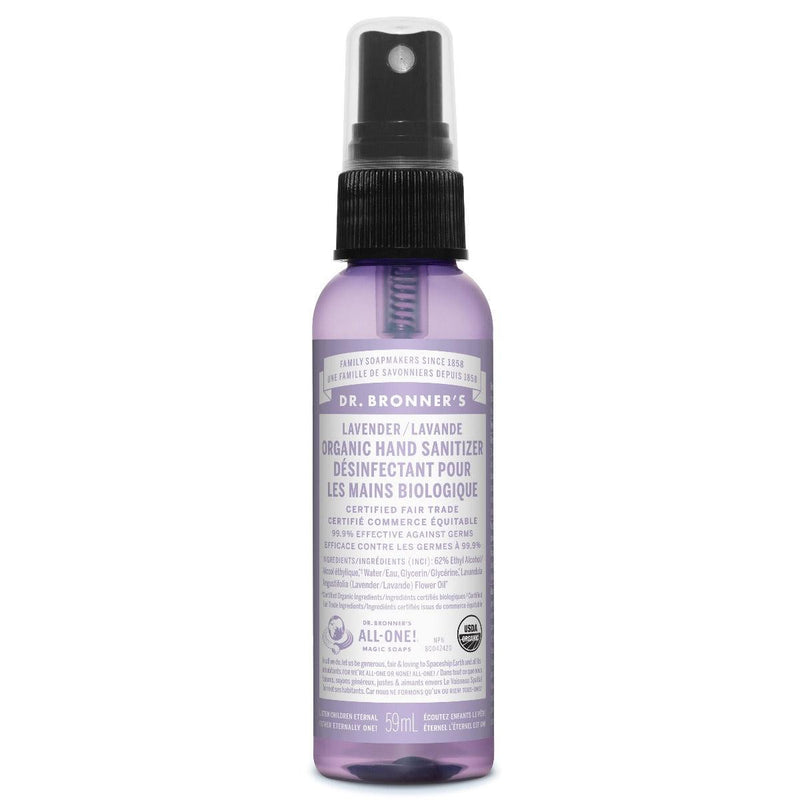 Dr. Bronner's Organic Hand Sanitizer Lavender 59mL Personal Care at Village Vitamin Store