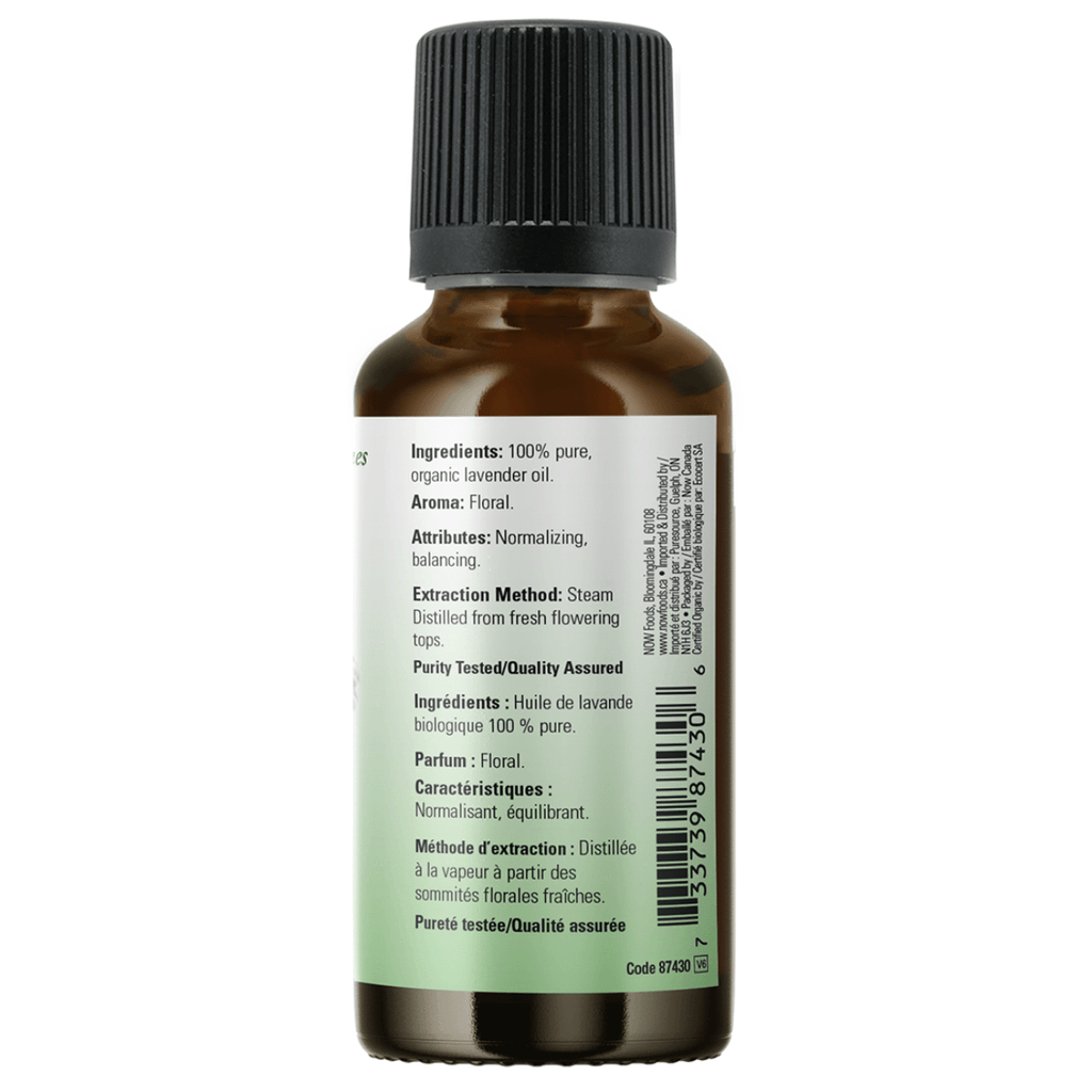 Aromatherapy Blends - Essential Oils NOW Organic Lavender Oil  30ML NOW