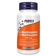 NOW L-Methionine 500MG 100 Caps Supplements - Amino Acids at Village Vitamin Store