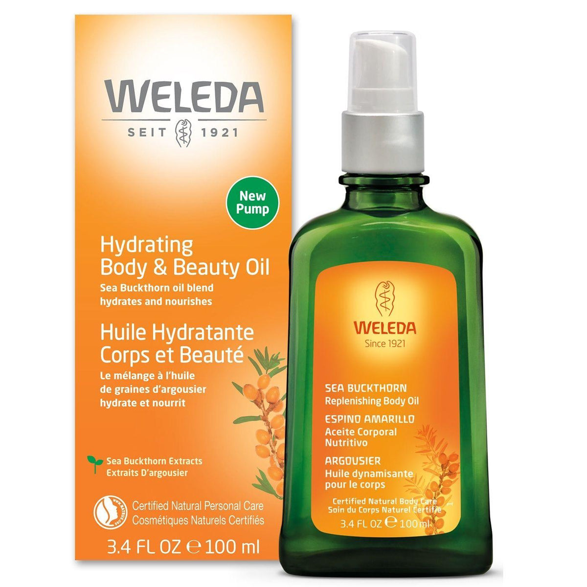 Weleda Hydrating Body & Beauty Oil Sea Buckthorn 100mL Beauty Oils at Village Vitamin Store