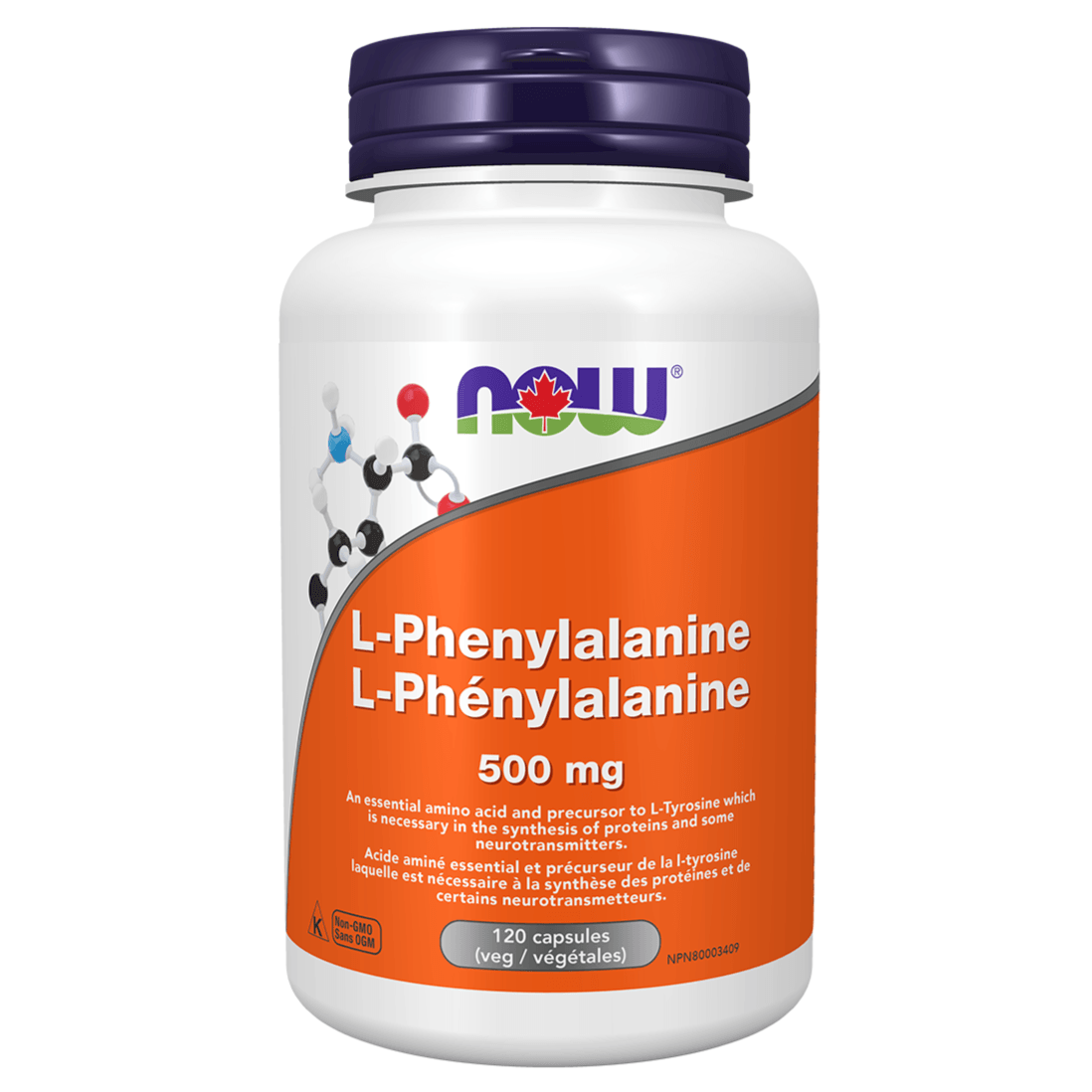 NOW L-Phenylalanine 500 mg 120 Veggie Caps Supplements - Amino Acids at Village Vitamin Store