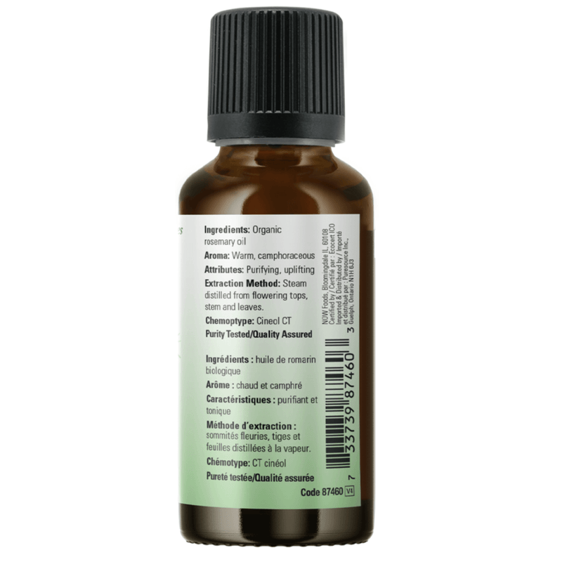 NOW 100% Pure Organic Rosemary Oil 30ML Essential Oils at Village Vitamin Store