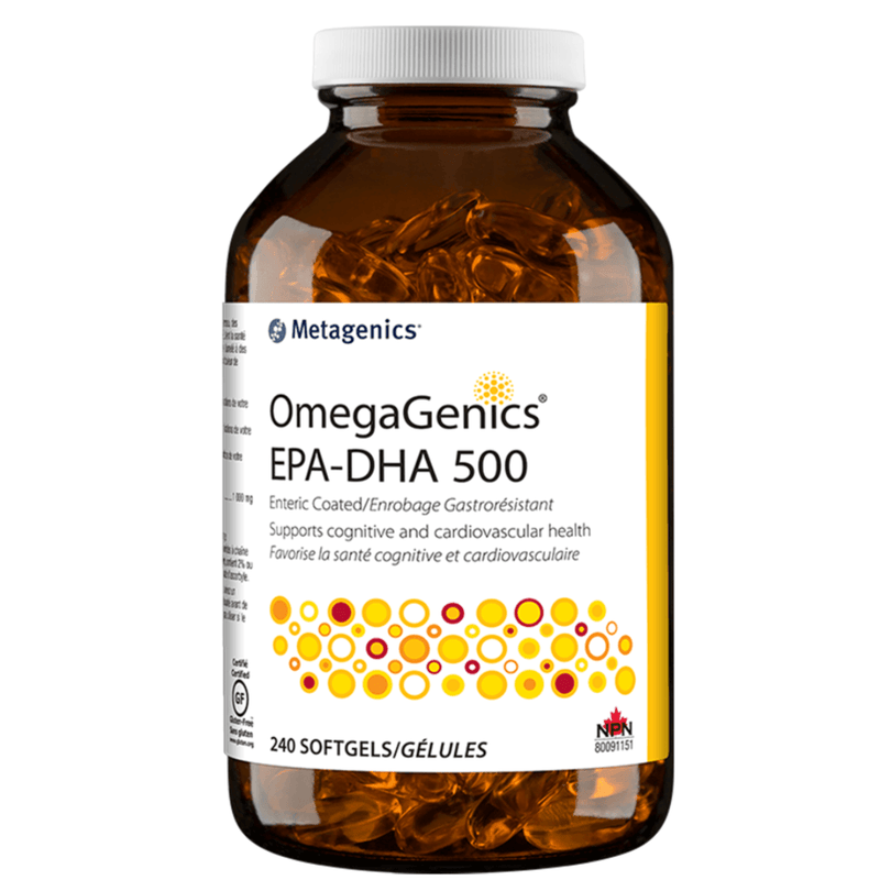 Metagenics OmegaGenics EPA-DHA 500 Enteric Coated 240 softgels Supplements - EFAs at Village Vitamin Store