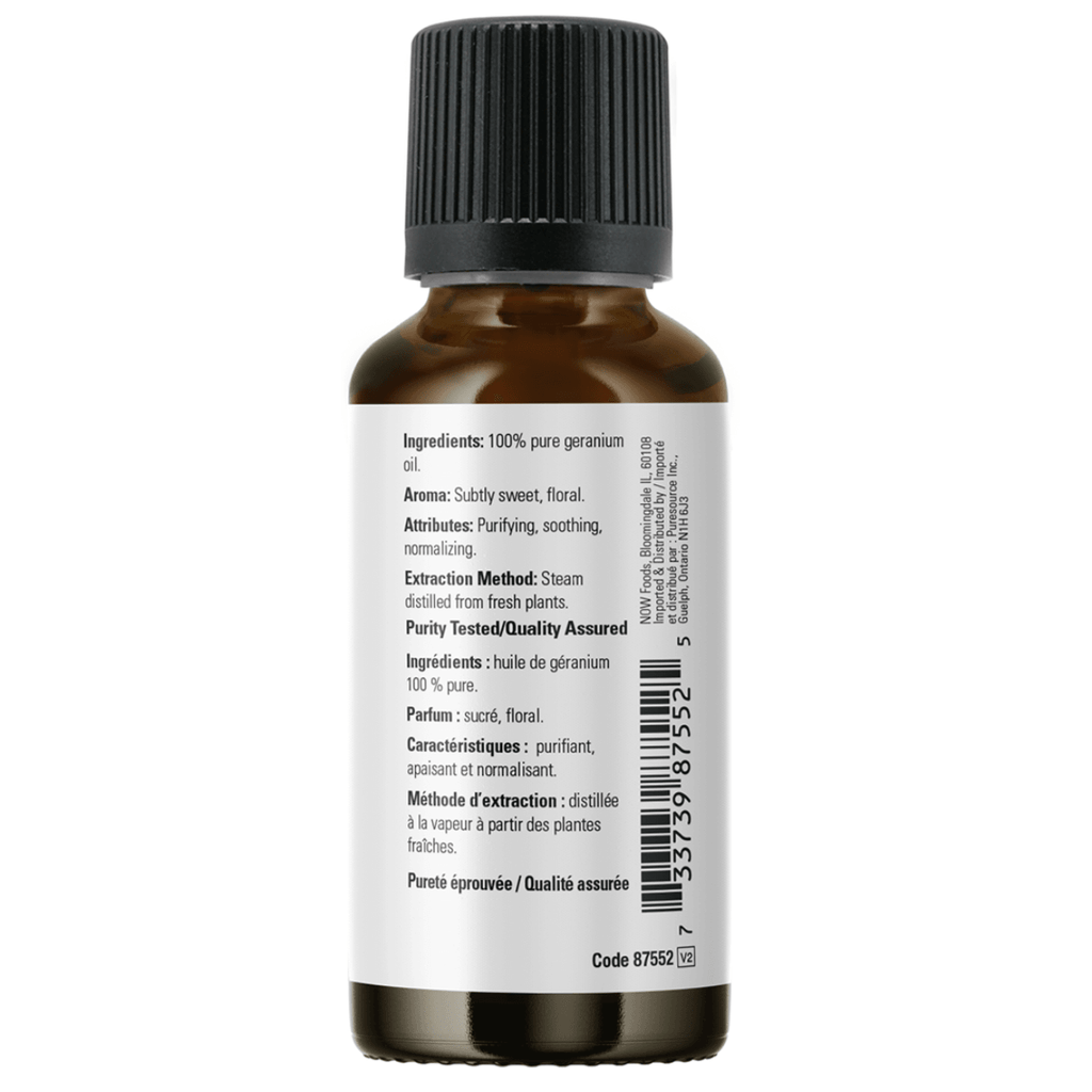 Aromatherapy Blends - Essential Oils NOW Geranium Oil 30mL NOW