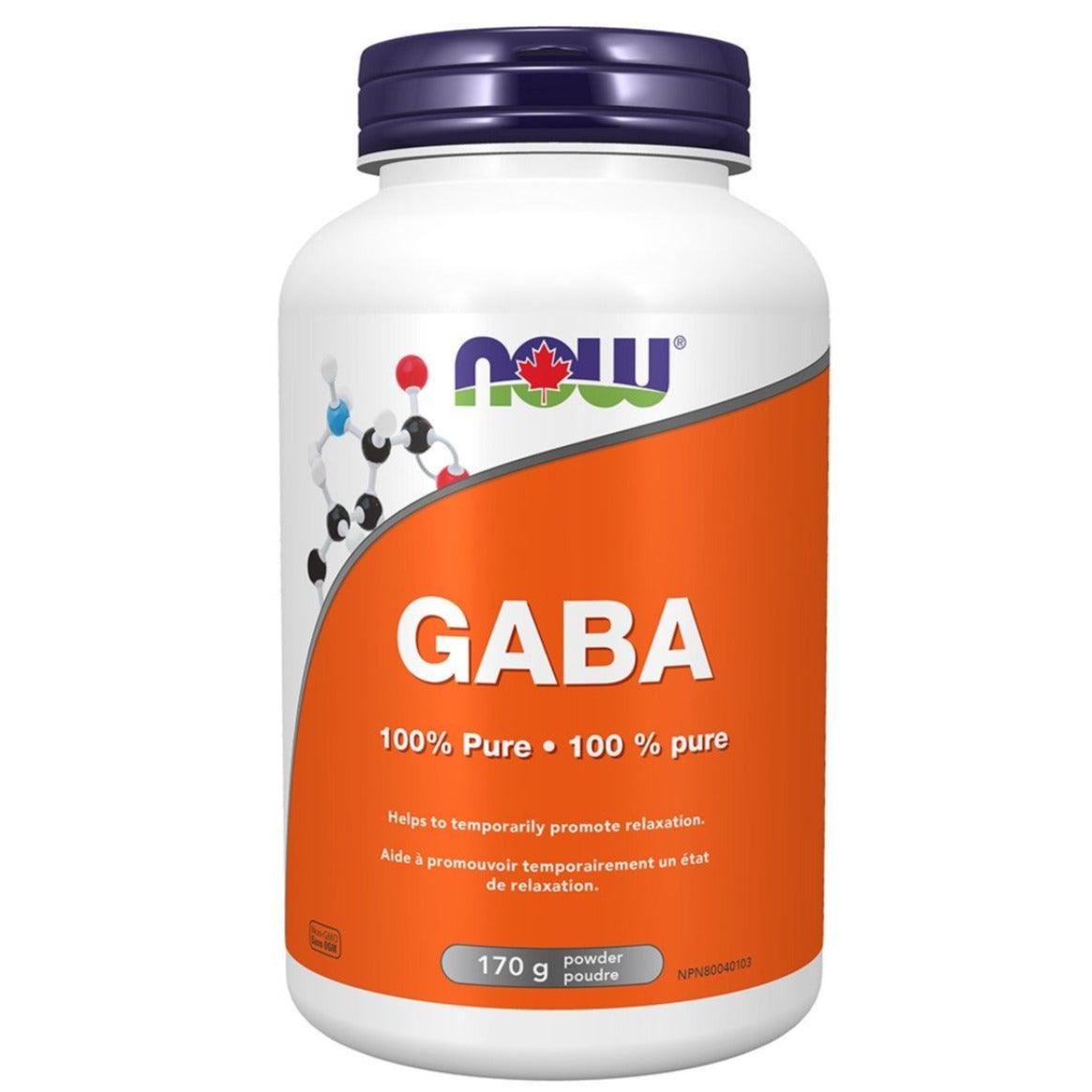 NOW Gaba Powder 100% Pure - 170G Supplements - Amino Acids at Village Vitamin Store