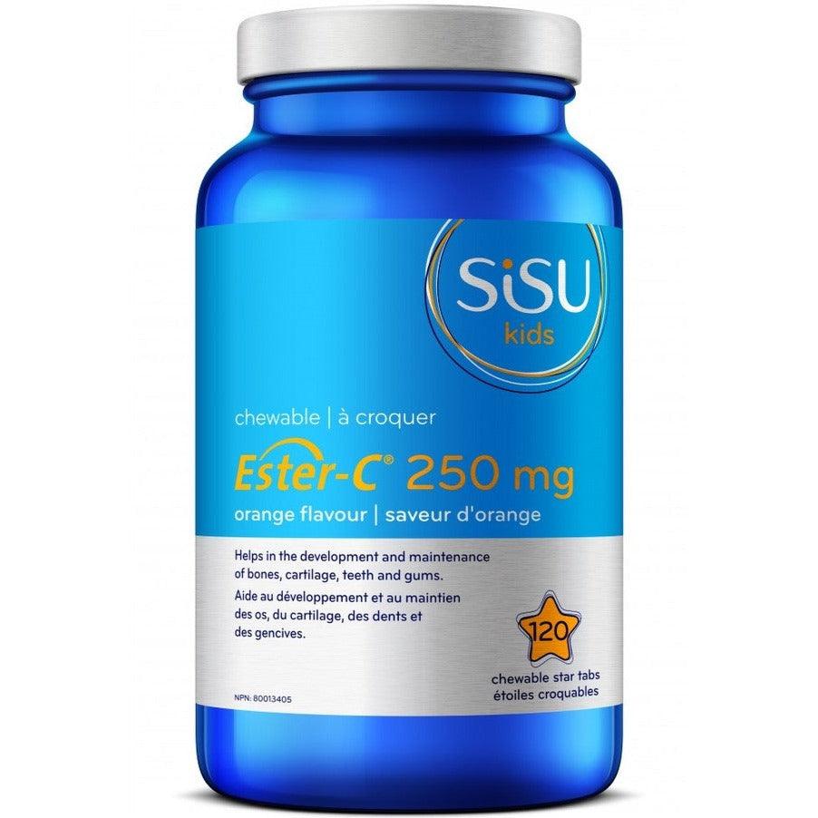 Sisu Kids Ester-C 250mg Orange 120 Chewable Tabs Supplements - Kids at Village Vitamin Store