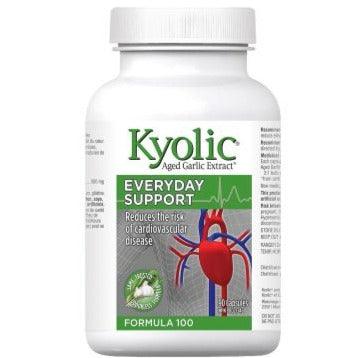 Kyolic Aged Garlic Extract Everyday Support Formula 100 90 Capsules Supplements - Cardiovascular Health at Village Vitamin Store