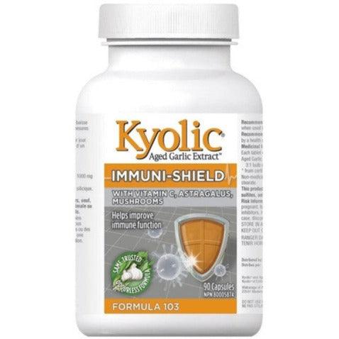 Kyolic Aged Garlic Extract Formula 103 - Immuni-Shield 90 Caps Supplements - Immune Health at Village Vitamin Store