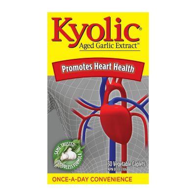 Kyolic Aged Garlic Extract Once A Day 30 Veggie Caplets Supplements - Cardiovascular Health at Village Vitamin Store