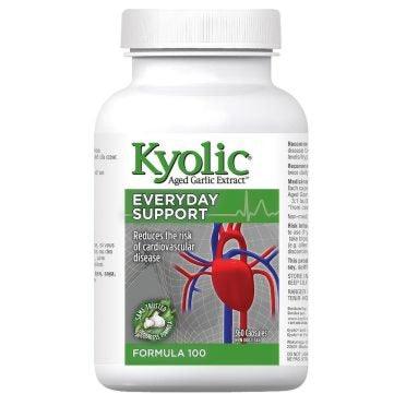 Kyolic Aged Garlic Extract Everyday Support Formula 100 360 Capsules Supplements - Cardiovascular Health at Village Vitamin Store