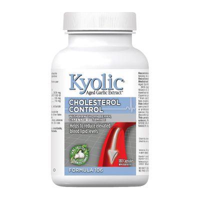 Kyolic Cholesterol Control Formula 106 - 180 Caps Supplements - Cholesterol Management at Village Vitamin Store