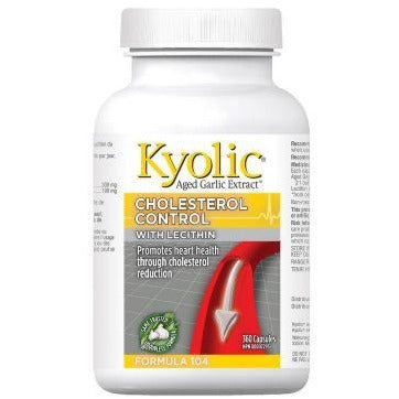 Kyolic Aged Garlic Extract Cholesterol Control Formula 104 360 Caps Supplements - Cholesterol Management at Village Vitamin Store