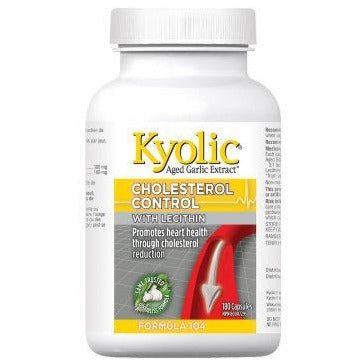 Kyolic Aged Garlic Extract Cholesterol Control Formula 104 180 Caps Supplements - Cholesterol Management at Village Vitamin Store