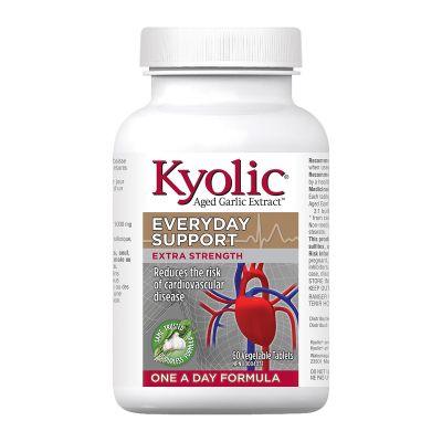 Kyolic Aged Garlic Extract Everyday Support Extra Strength 1000mg 60 Veggie Tabs Supplements - Cardiovascular Health at Village Vitamin Store