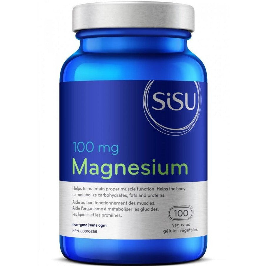 SISU Magnesium 100mg 100 Veggie Caps Minerals - Magnesium at Village Vitamin Store