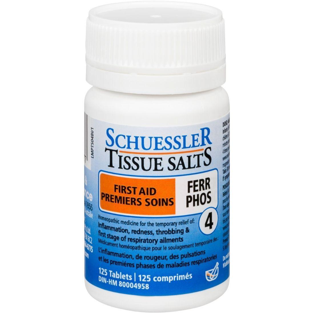 Schuessler Tissue Salts First Aid Ferr Phos #4 125 Tabs Homeopathic at Village Vitamin Store