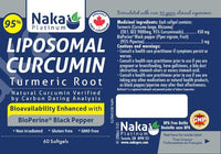 Naka Platinum Liposomal Curcumin Turmeric Root 60 Softgels Supplements - Turmeric at Village Vitamin Store