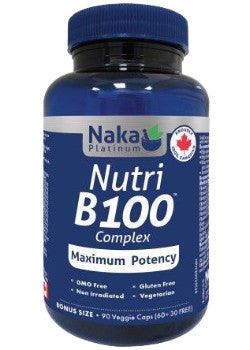 Naka Nutri B100 Complex 60 Veggie Caps Vitamins - Vitamin B at Village Vitamin Store