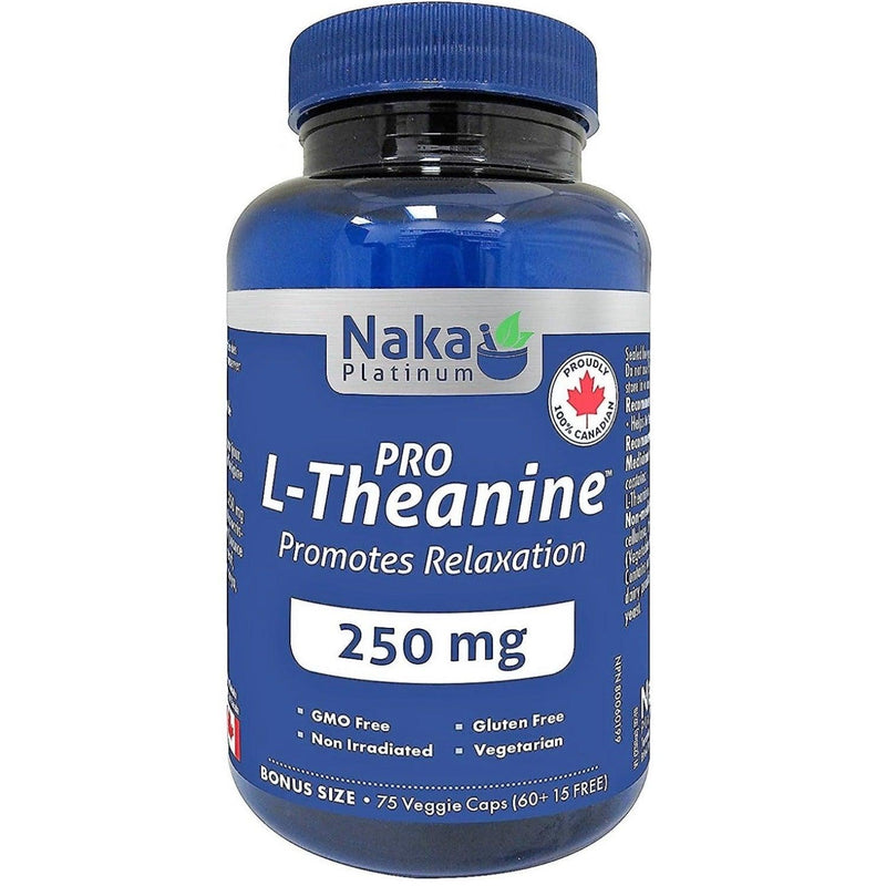 Naka Platinum L-Theanine 250mg 75 Caps (60 + 15 Bonus) Supplements - Stress at Village Vitamin Store