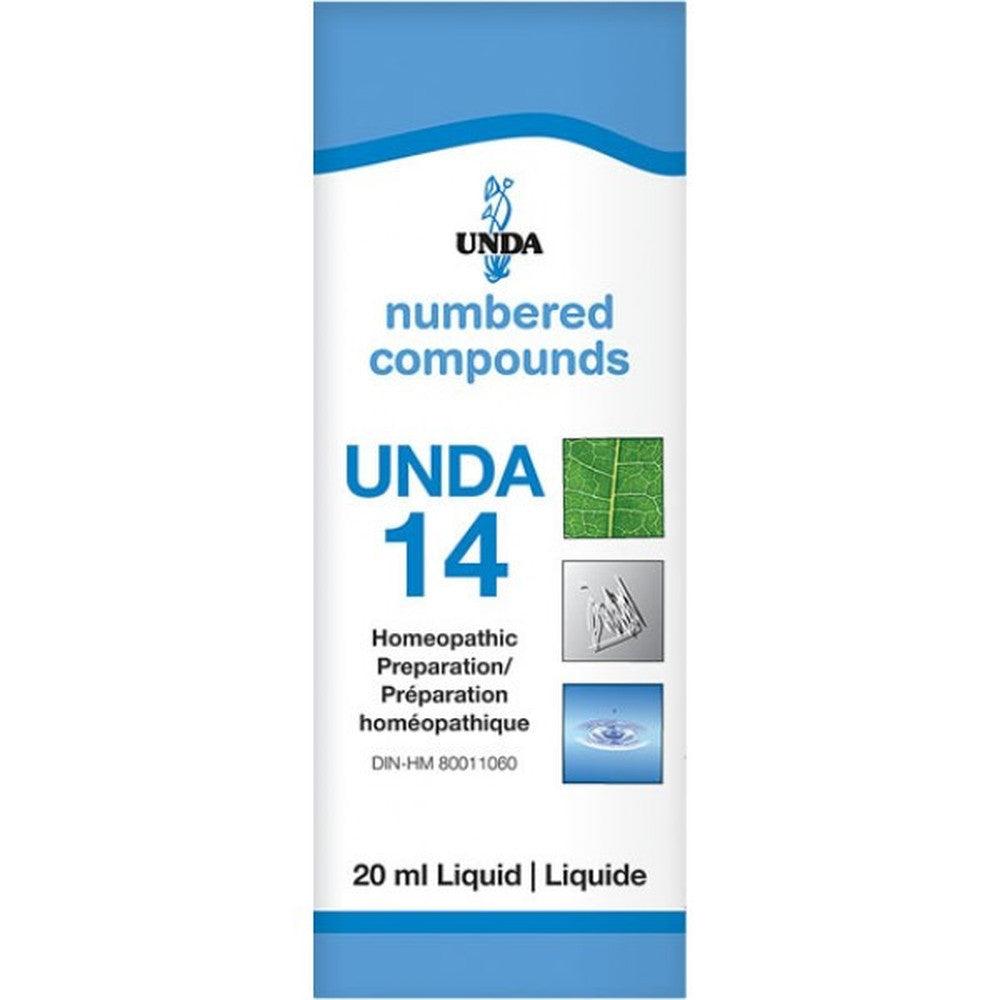 UNDA Numbered Compounds UNDA 14 Homeopathic at Village Vitamin Store