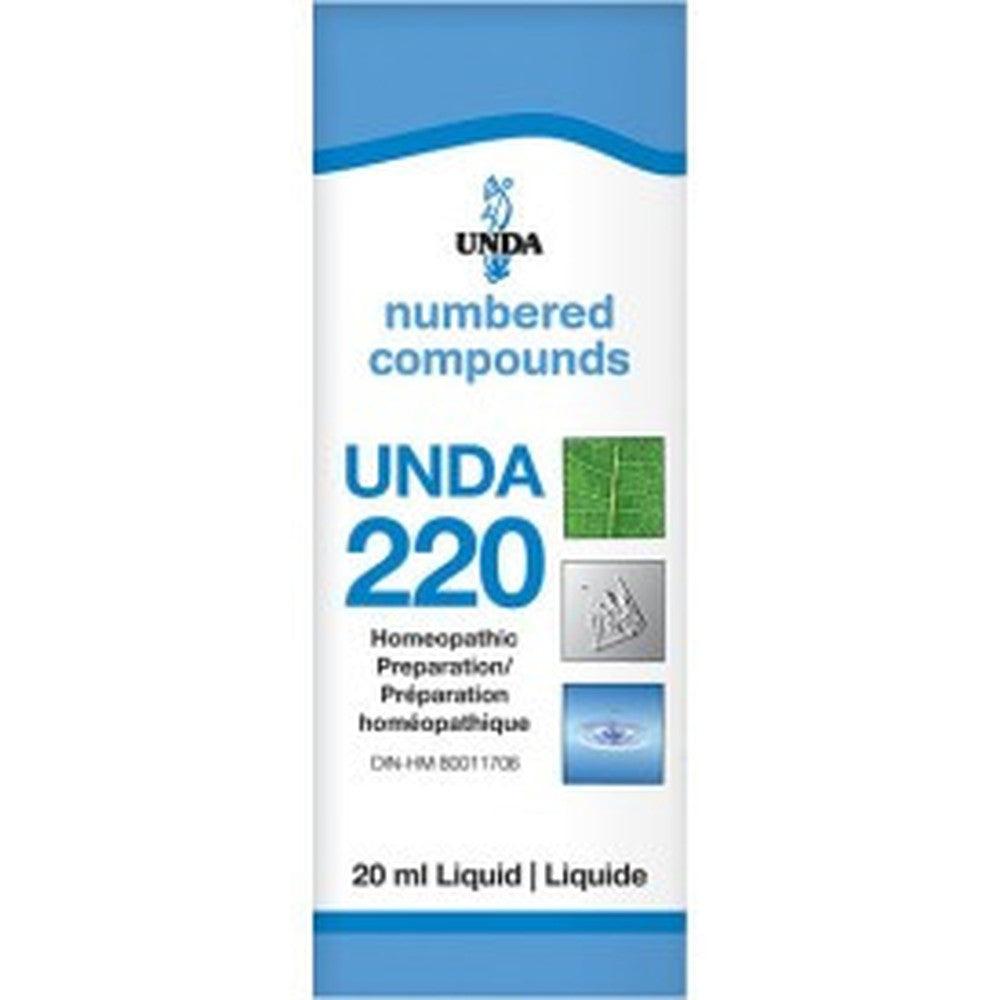 UNDA Numbered Compounds UNDA 220 Homeopathic at Village Vitamin Store