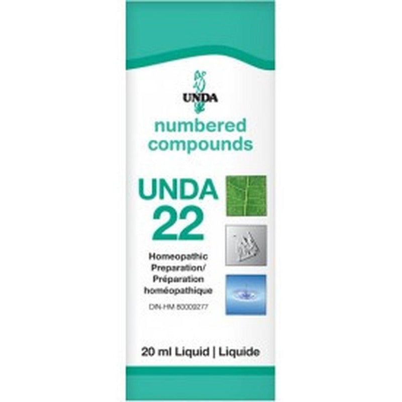 UNDA Numbered Compounds UNDA 22 20ML Homeopathic at Village Vitamin Store