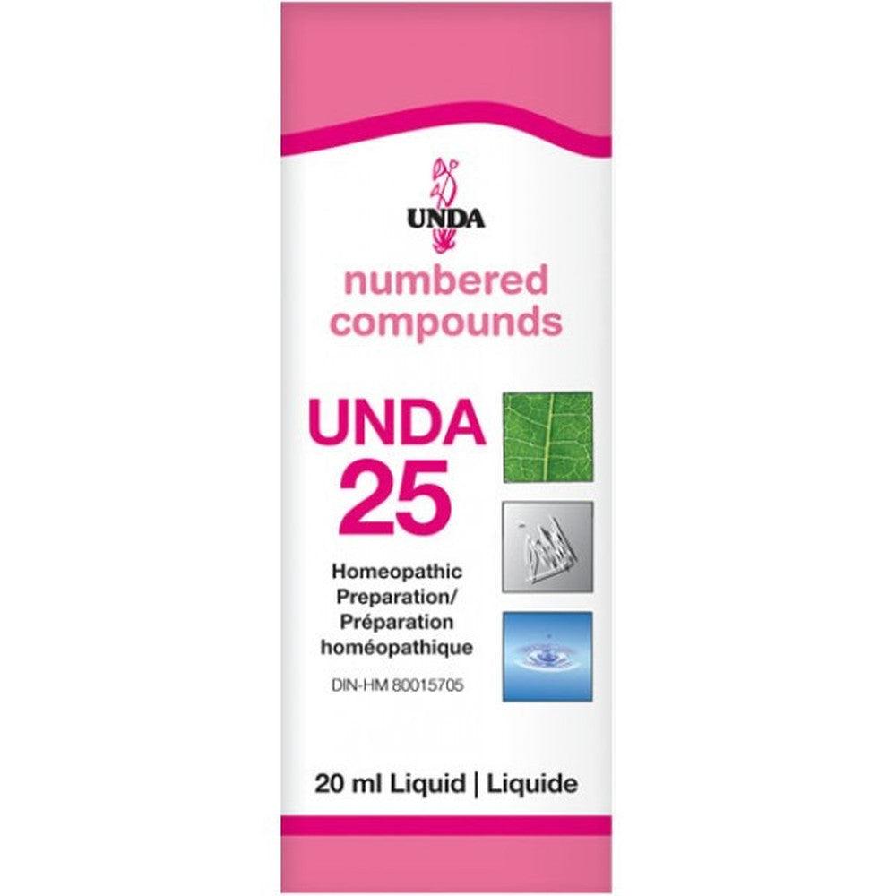 UNDA Numbered Compounds UNDA 25 Homeopathic at Village Vitamin Store