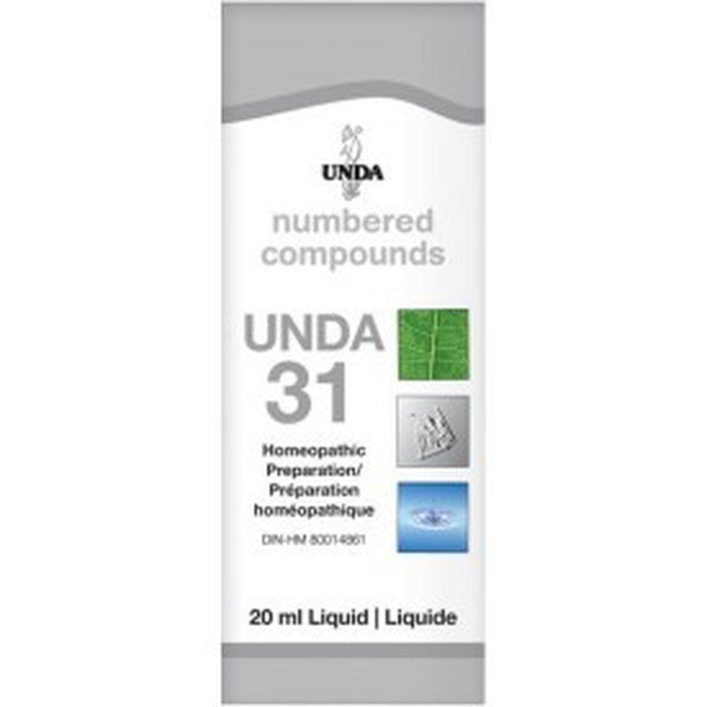UNDA Numbered Compounds UNDA 31 20ML Homeopathic at Village Vitamin Store