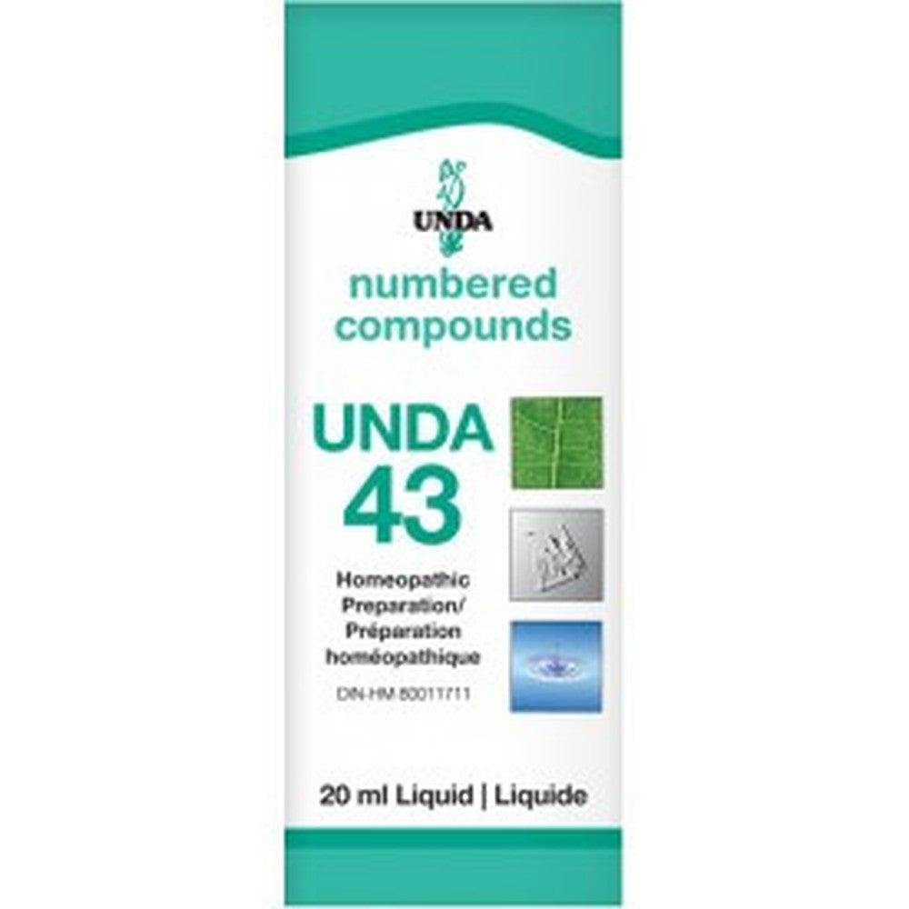 UNDA Numbered Compounds UNDA 43 20ML Homeopathic at Village Vitamin Store