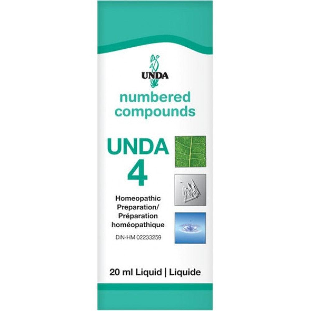 UNDA Numbered Compounds UNDA 4 Homeopathic at Village Vitamin Store