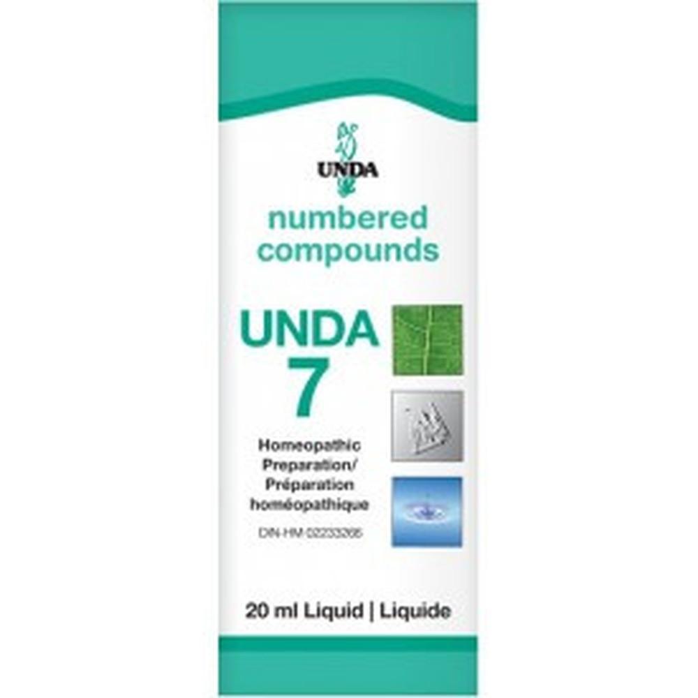 UNDA Numbered Compounds UNDA 7 20mL Homeopathic at Village Vitamin Store
