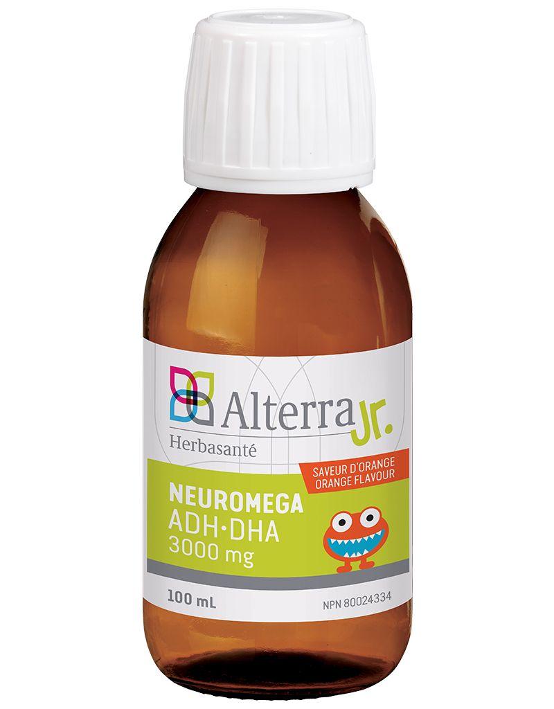 Alterra Neuromega Kids 2750mg ADA/DHA -100 ml Orange Flavor Supplements - Kids at Village Vitamin Store