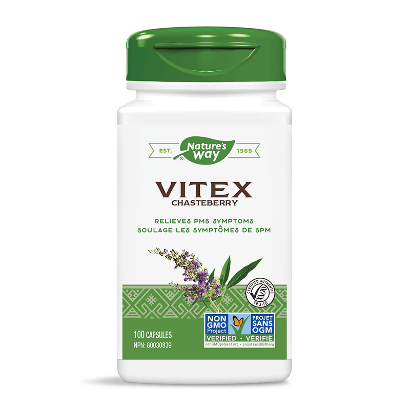 Natures way Vitex Fruit (Chaste Tree) 100 Caps Supplements - Hormonal Balance at Village Vitamin Store
