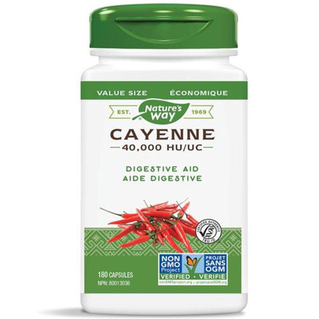 Nature's Way Cayenne 40000 HU 180 Caps Supplements - Digestive Health at Village Vitamin Store
