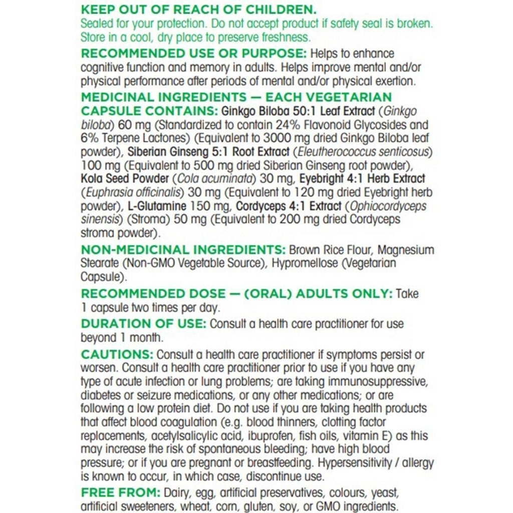 Organika Super IQ 60 Veggie Caps Supplements - Cognitive Health at Village Vitamin Store