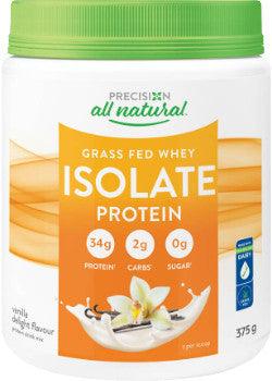 Precision All Natural Grass Fed Whey Isolate Protein Vanilla Delight 375g Supplements - Protein at Village Vitamin Store
