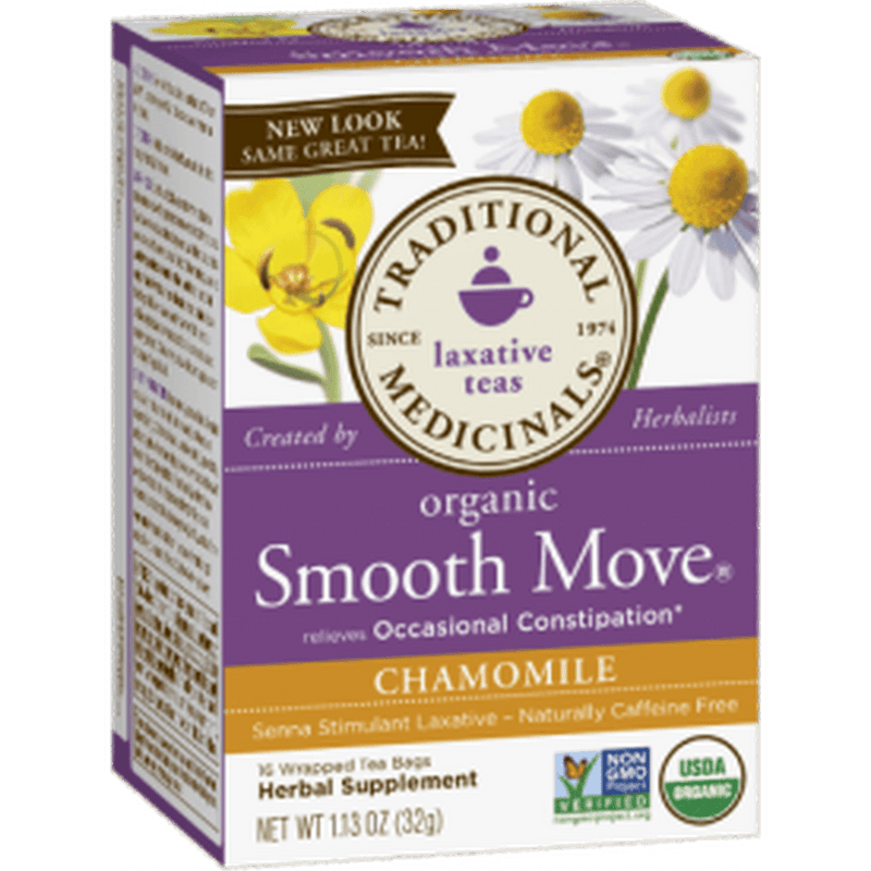 Traditional Medicinals Smooth Move Chamomile 20 Tea Bags Food Items at Village Vitamin Store