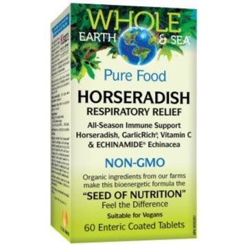 Whole Earth & Sea Horseradish Respiratory Relief 60 Tabs Cough, Cold & Flu at Village Vitamin Store