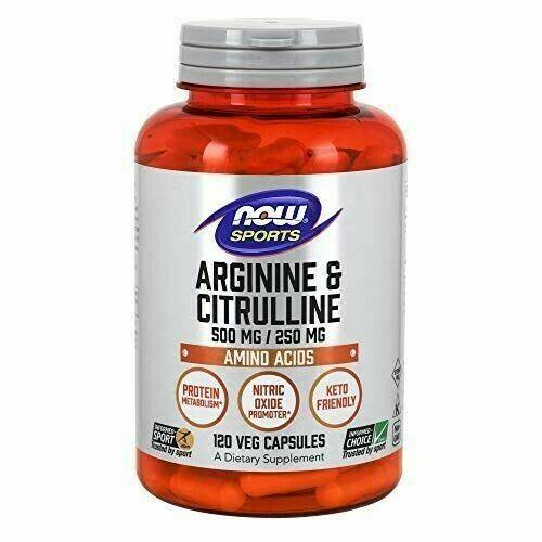 NOW Sports Arginine & Citrulline 120 Caps Supplements - Amino Acids at Village Vitamin Store