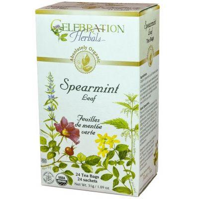 Celebration Herbals Spearmint Leaf 24 Tea Bags Food Items at Village Vitamin Store