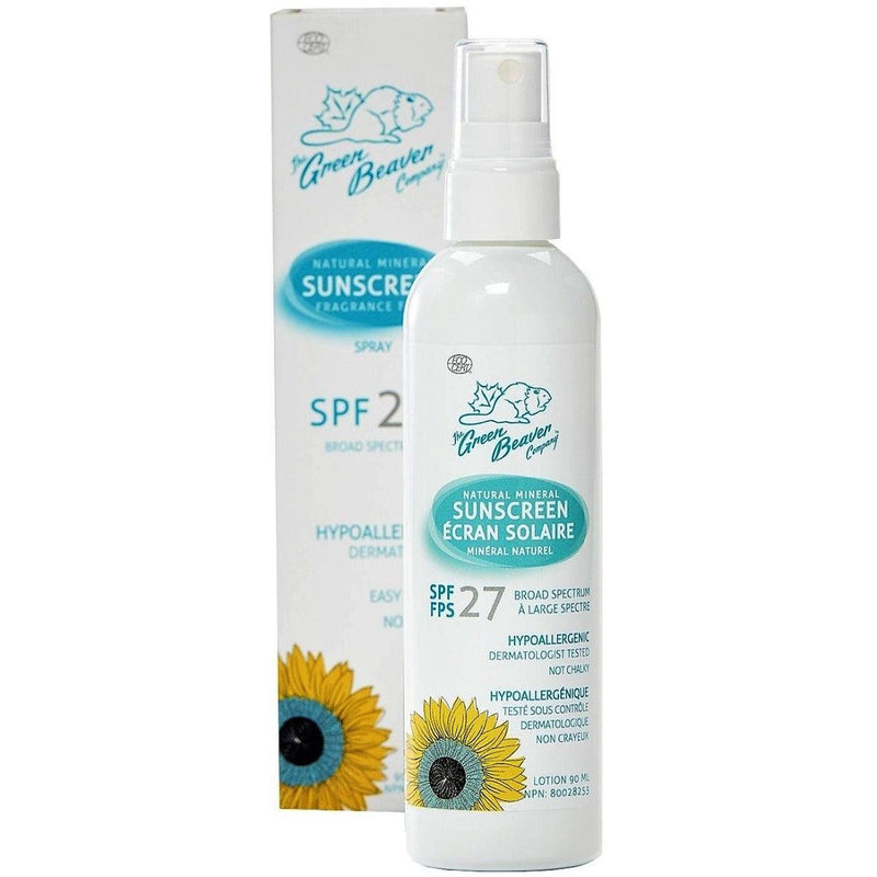 Green Beaver Sunscreen Spray SPF27 90mL Sunscreen at Village Vitamin Store