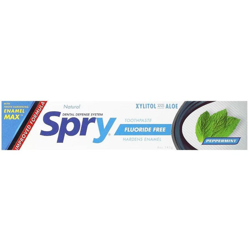 Spry Toothpaste Fluoride Free Peppermint 5 oz (141 g) Toothpaste at Village Vitamin Store